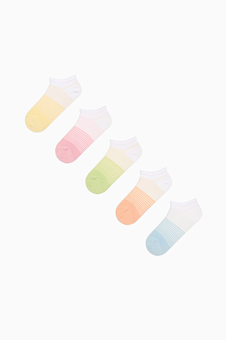 Rainbow Stripe 5in1 Liner Socks - 1