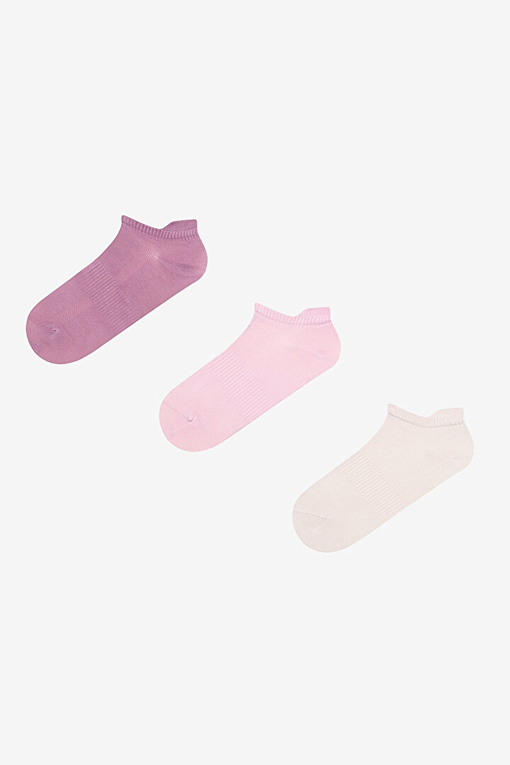 Microfiber Back Tab 3in1 Pink Socket Socks - 1