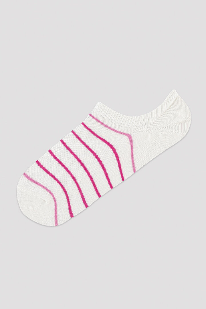 Üç Renkli Şeritli 3lü Sneaker Çorabı - 2
