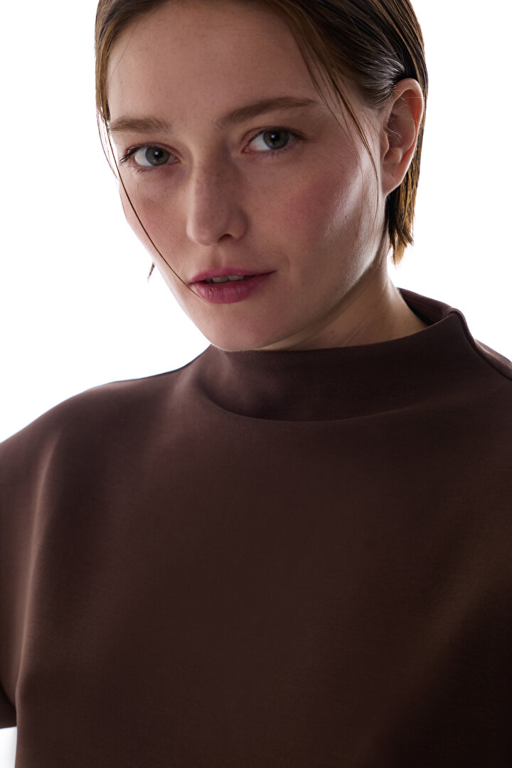 Brown Crop Modal Top - 2