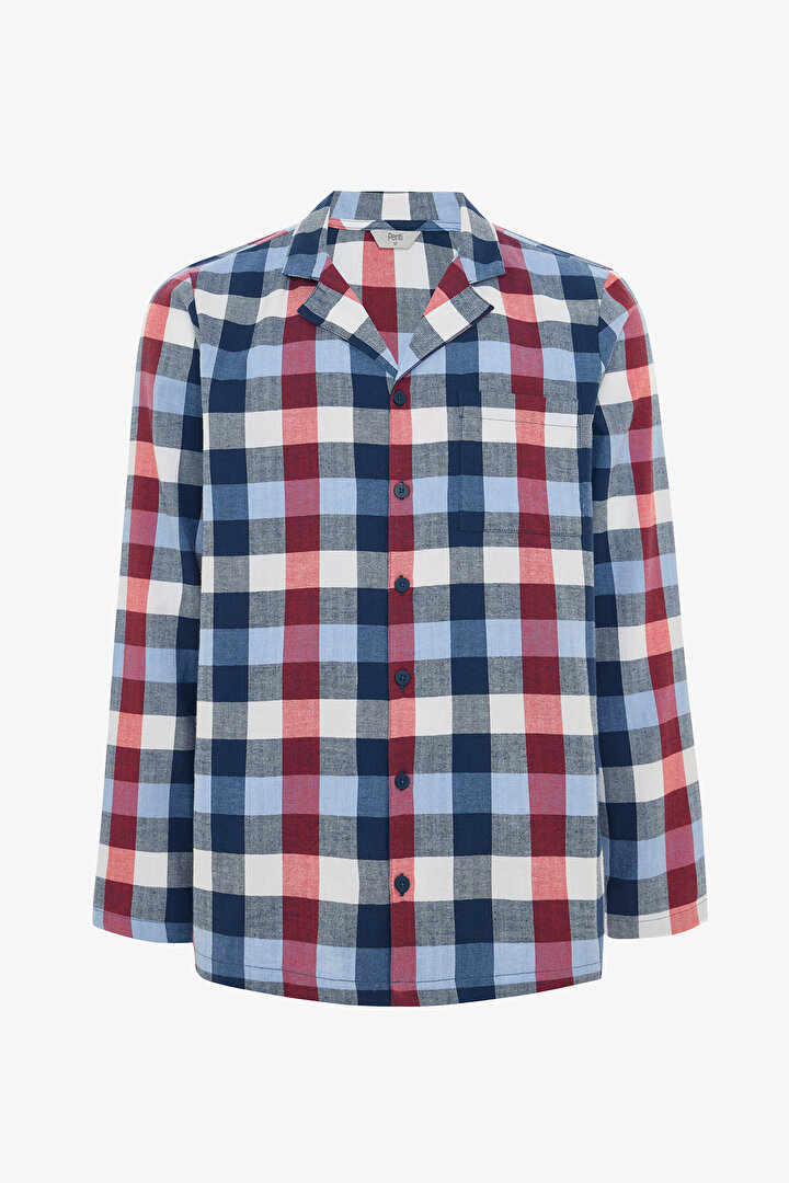 Ekose Erkek Gömlek Pijama Takımı - 2