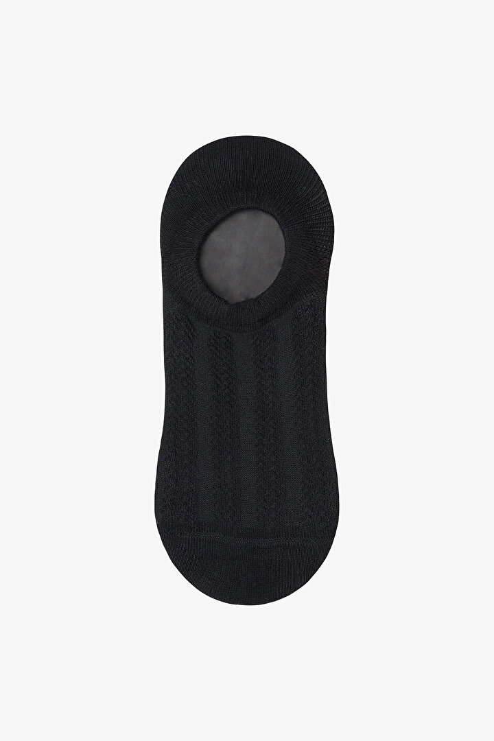 3 Çift Pamuklu Kendiden Desenli Sneaker Çorap - 4