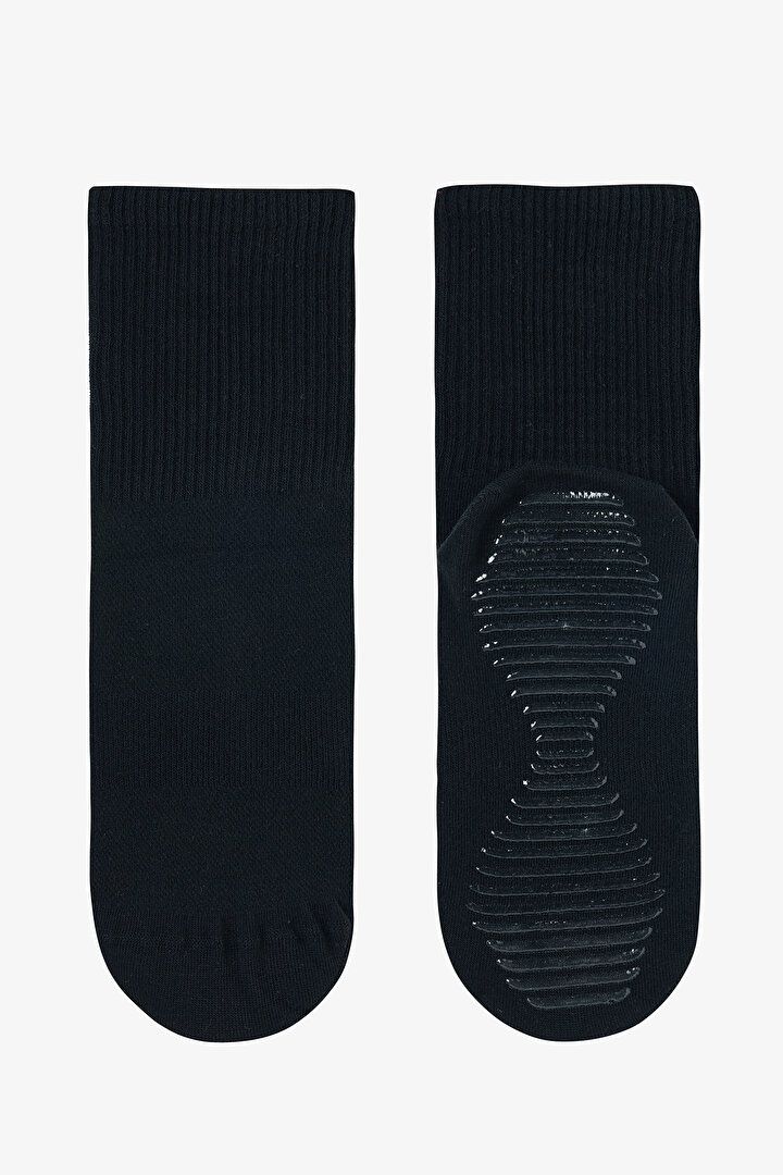Siyah Antrasit Non Grip Sport  2li Soket Çorap - 2