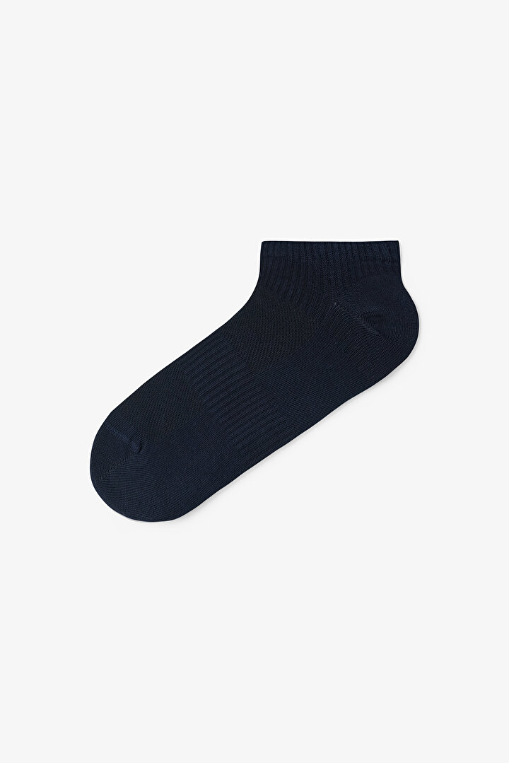 Lacivert Erkek Pamuklu Spor Patik Çorap - 1