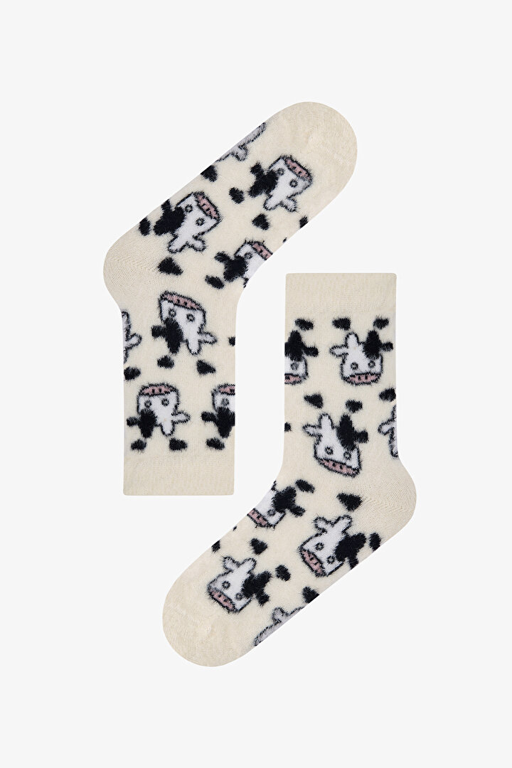 Warm Fuzzy Cow Soket Çorap - 1