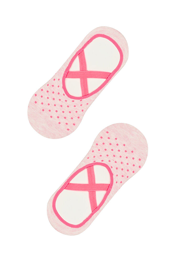 Pembe Kız Çocuk Dots Babet Çorap - 1
