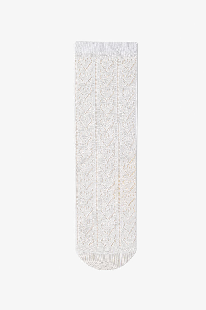 Beyaz Bowtie Colosio Soket Çorap - 2