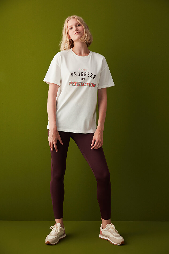 Optic White Crew Neck Slogan Tshirt - 2