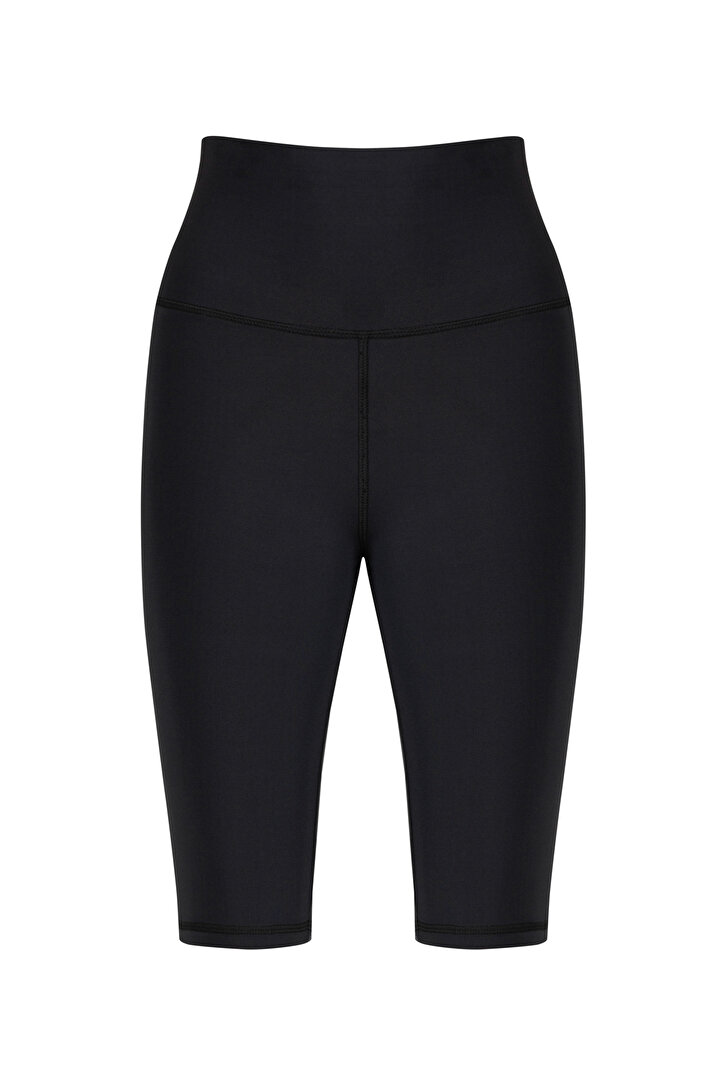 Super Yüksek Bel Stretchy Kısa Tayt (Biker) - 1