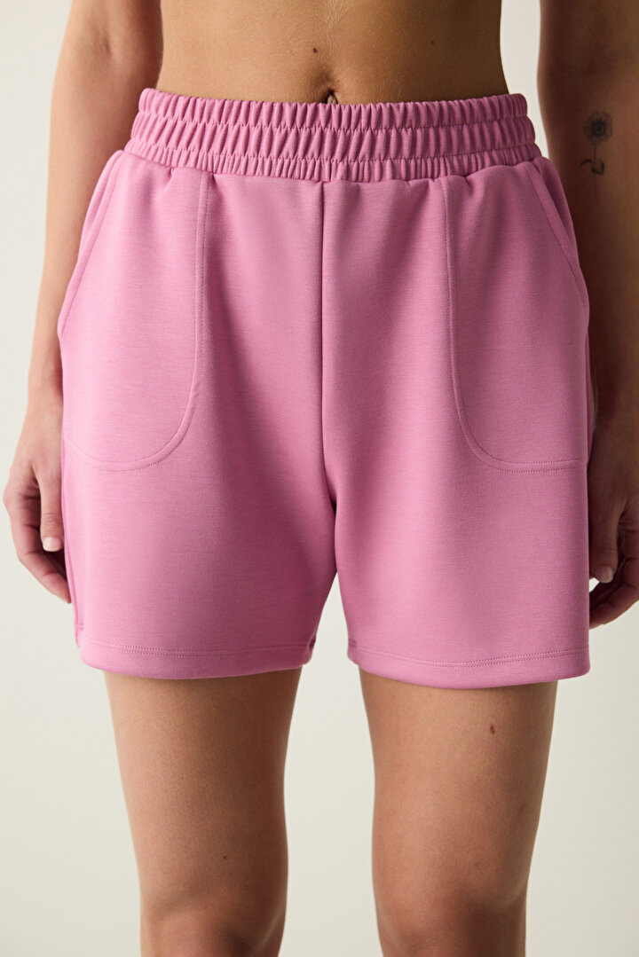 Silky Feel Active Rose Pink Shorts - 2