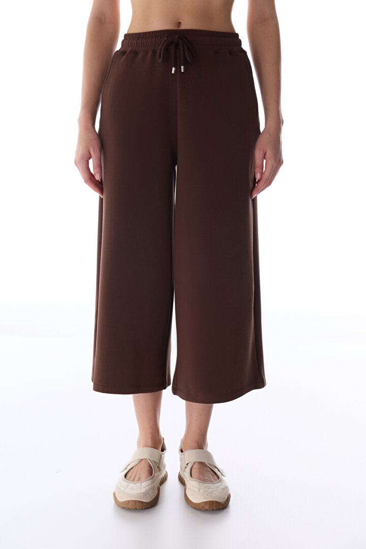 Kahverengi Culotte Modal Pantolon - 2