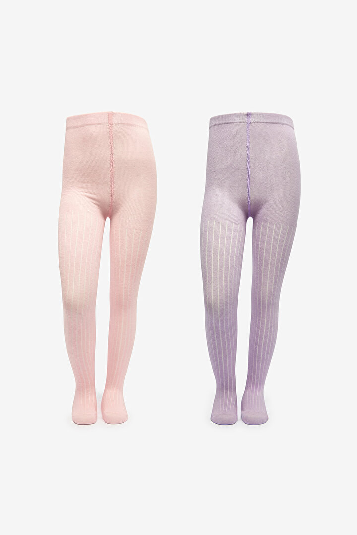 Pretty Rib Lilac  2in1 Tights - 1