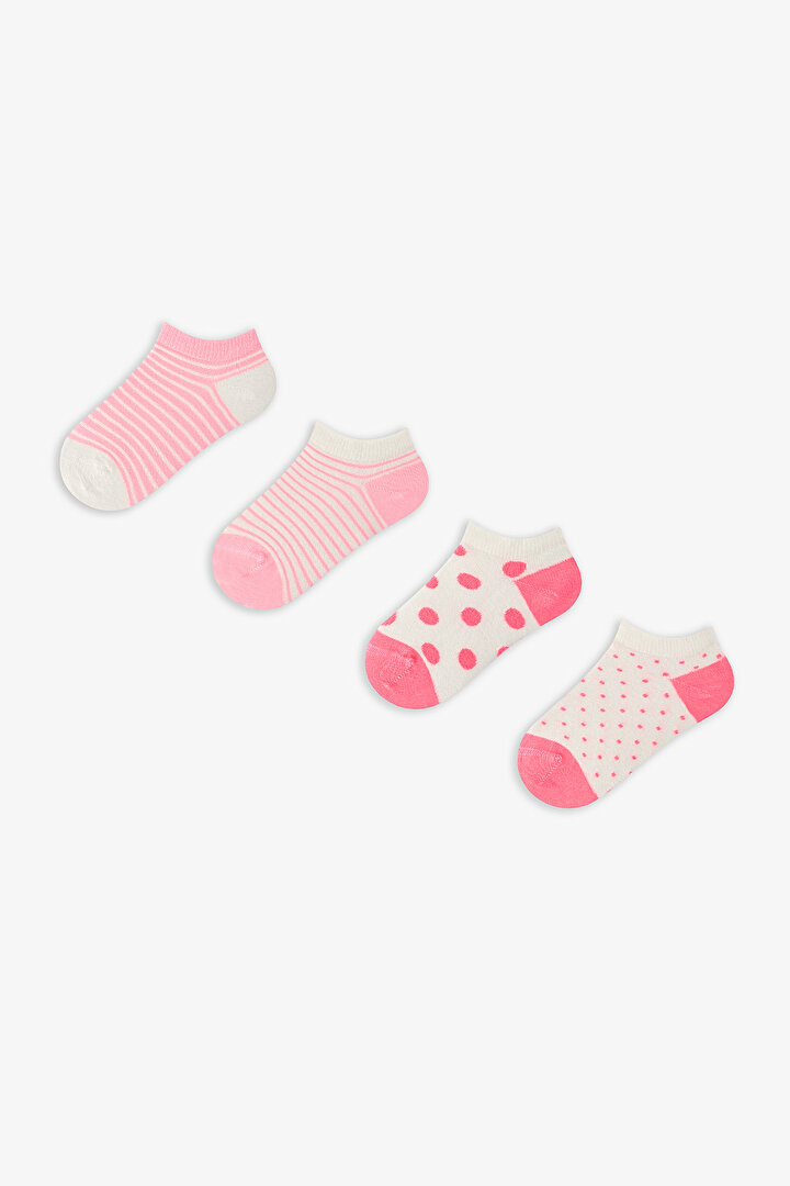 Girls Neon Fun 4in1 Liner Socks - 1