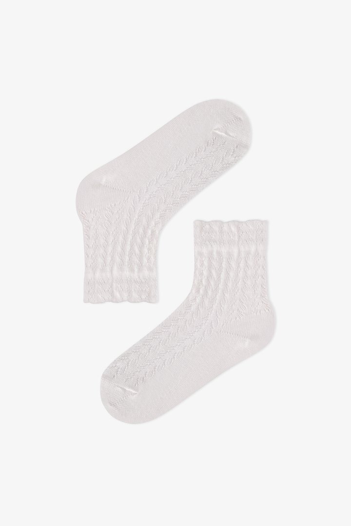 Kız Çocuk Angel Lace Pamuklu 2 Çift Soket Çorap - 2