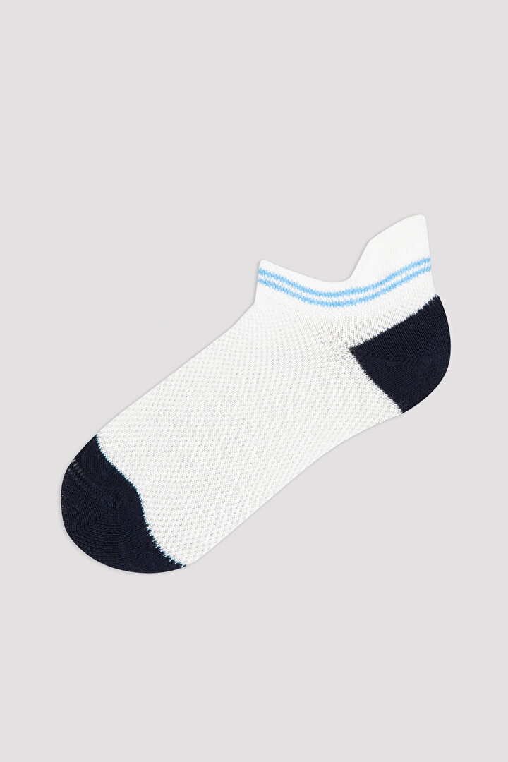 Multi Colored Simple Blue 3In1 Liner Socks - 2