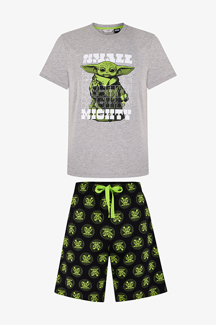 Man Colorful Licensed Grogu Pajama Set - 1