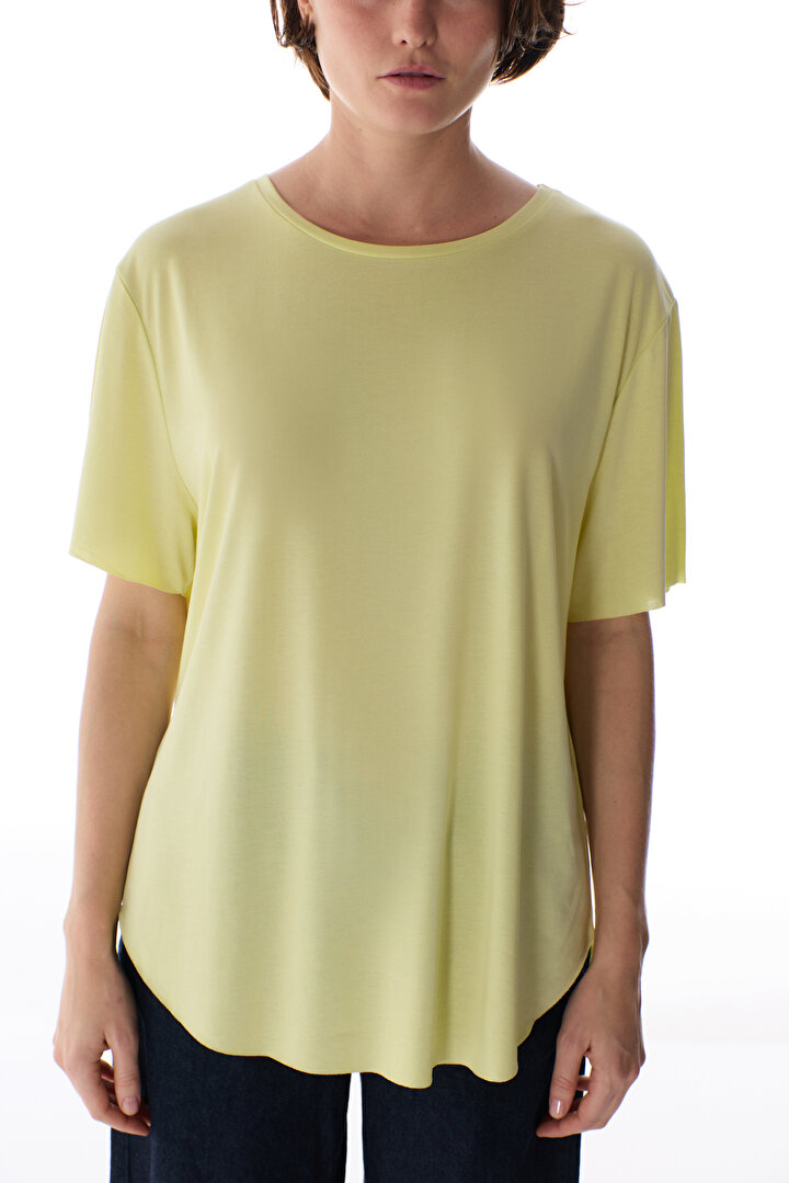Lime Green Crew Neck Active T Shirt - 2
