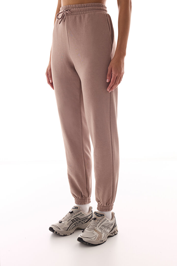 Bej Yüksek Bel Active Jogger Pantolon - 1