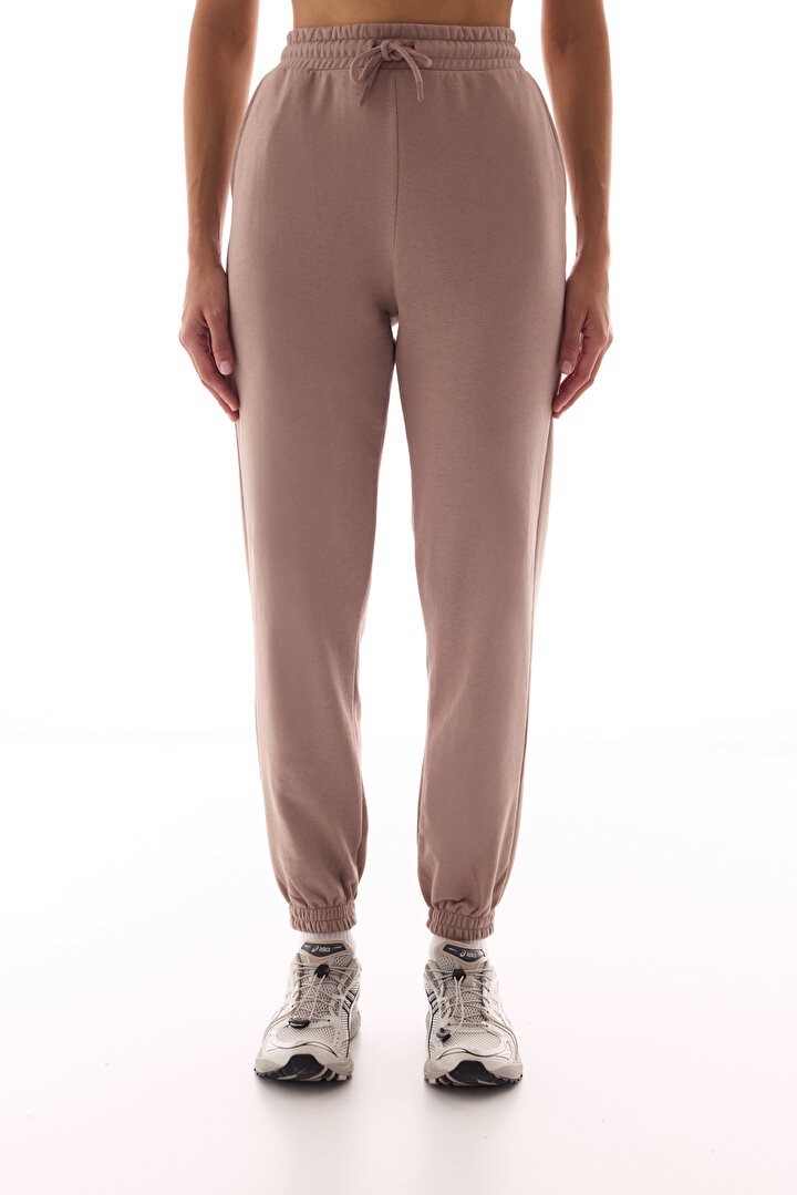 Bej Yüksek Bel Active Jogger Pantolon - 2