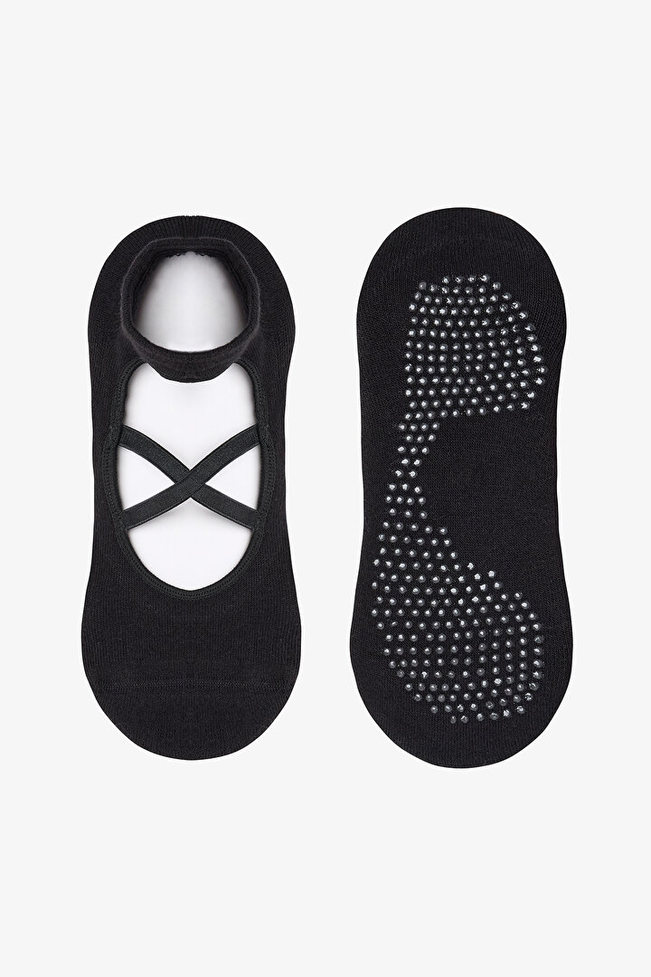 Siyah Active Towel  Babet Çorabı - 1
