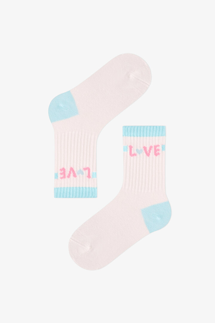 Girls' Marshmallow Pop Stripes Striped Cotton 3 Pack Ankle Socks - 2