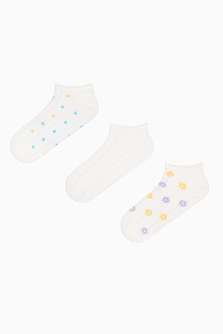 Floral Jacquard 3in1 Liner Socks - 1