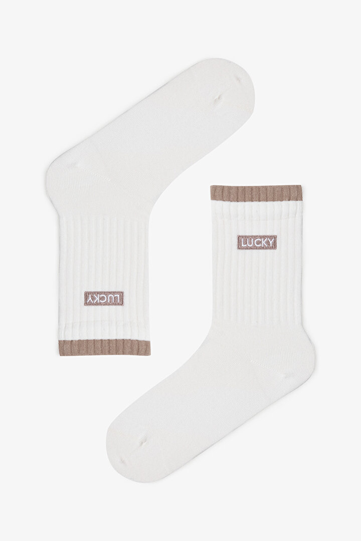 2 Pairs of Cotton Lucky Woven Label Socket Socks - 2