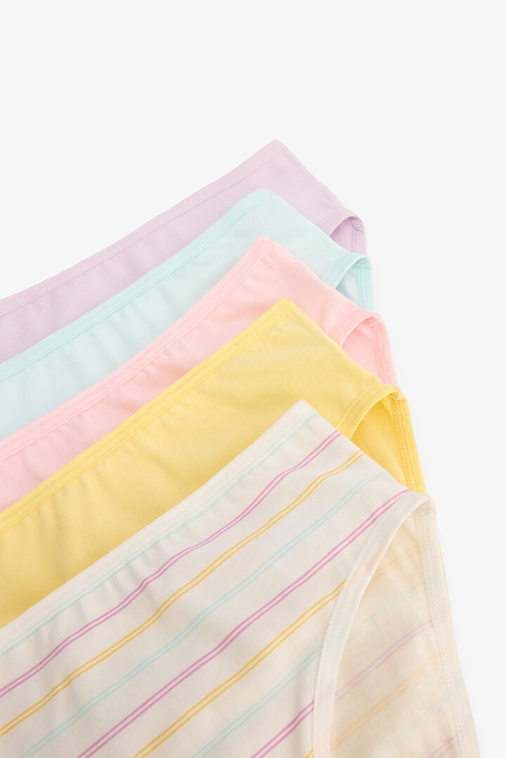 Kız Çocuk Stripe Çok Renkli 5'li Slip - 2