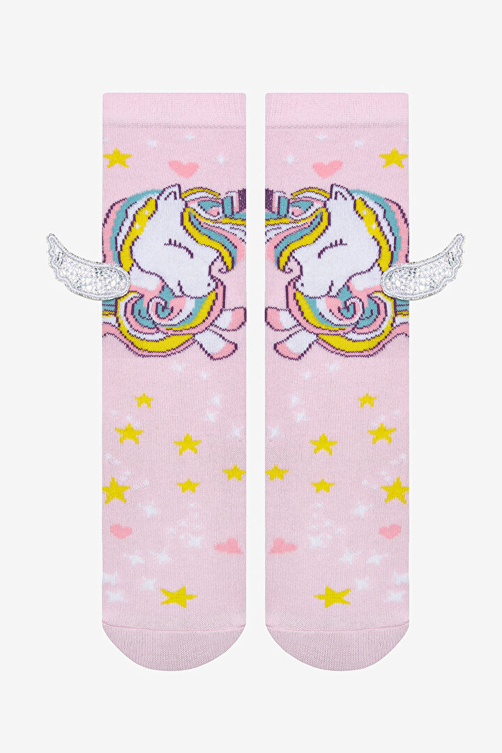 Kız Çocuk Wings Unicorn Pantolon Çorabı - 1