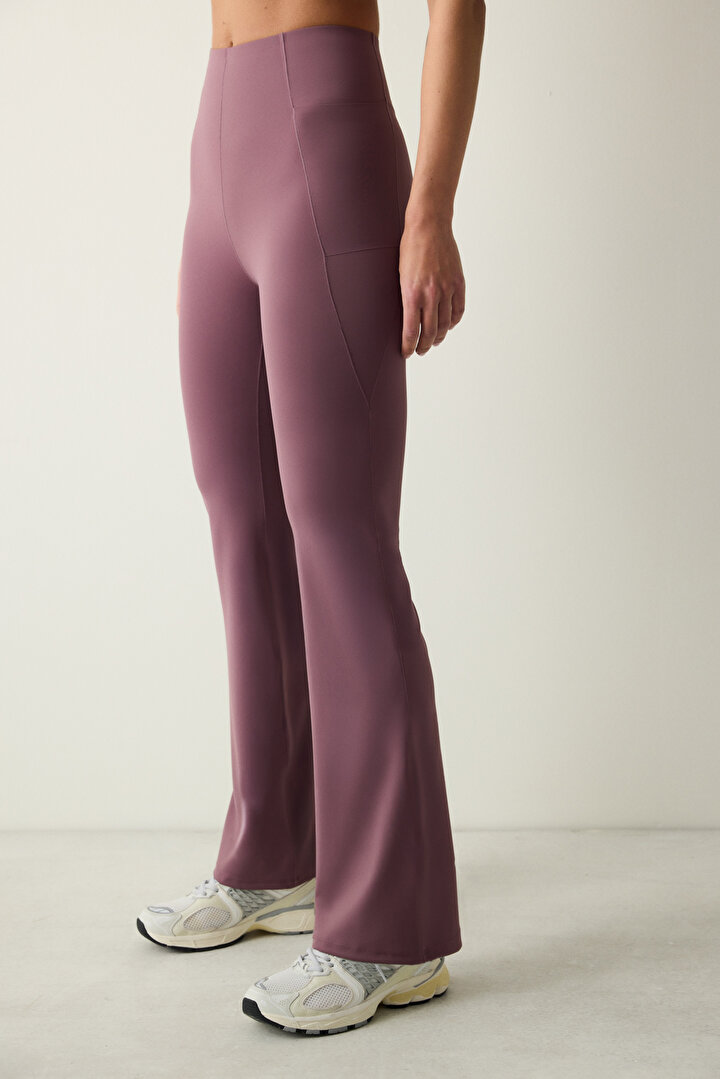 Bonded Waist Flare Pants - 1