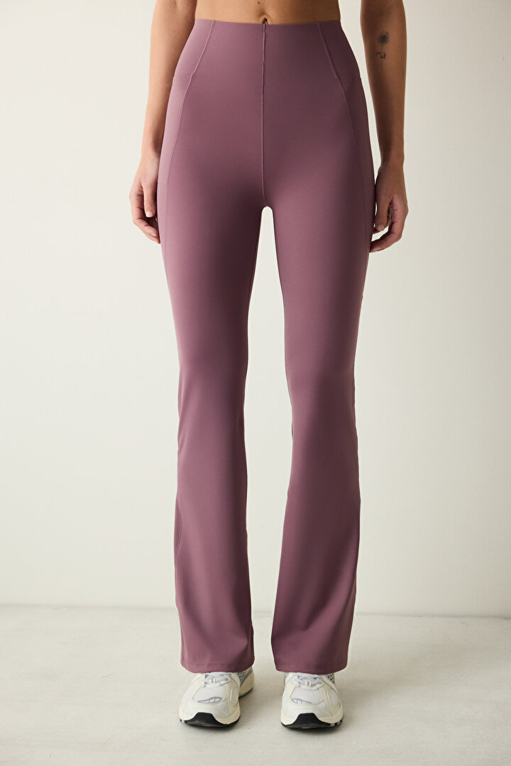 Bonded Waist Flare Pants - 2