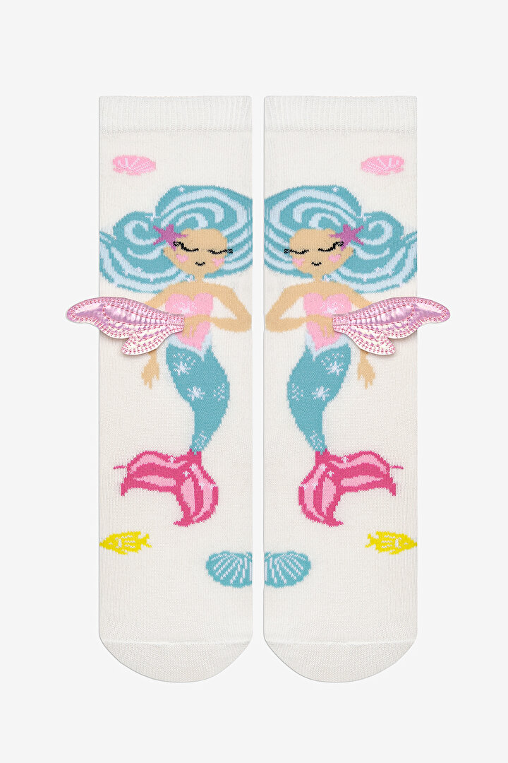 Girls Wings Mermaid Pant Socks - 1