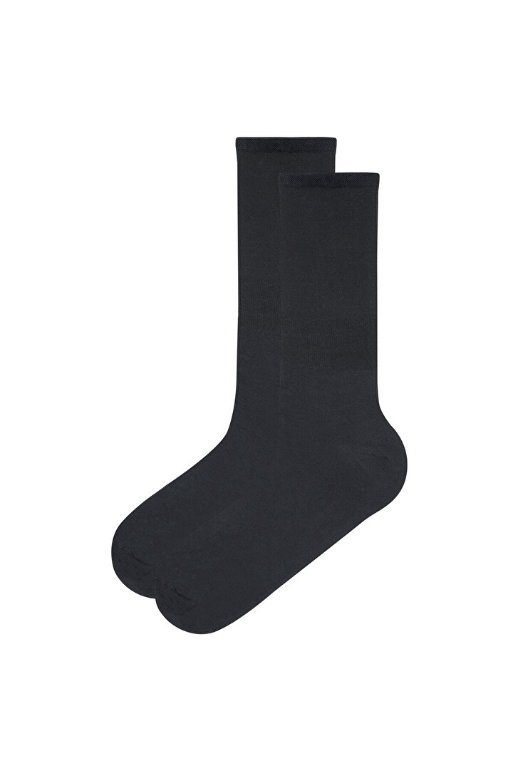 Man Relax 2in1 Black Socket Socks - 1