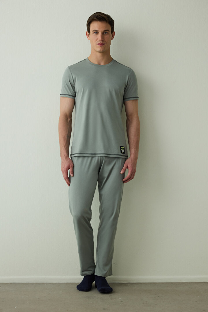 Man Street Long Sleeve Cotton Pajama Set - 1