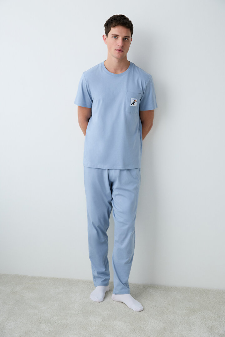 Bird Blue Pant PJ Set - 1