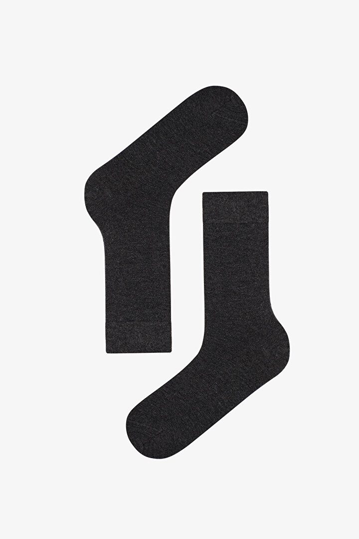 Erkek Antrasit Bambu 2 Çift Soket Çorap - 2