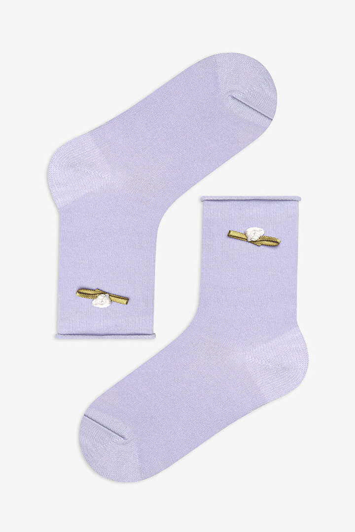 Girls Vintage Rose 2in1 Socket Socks - 2