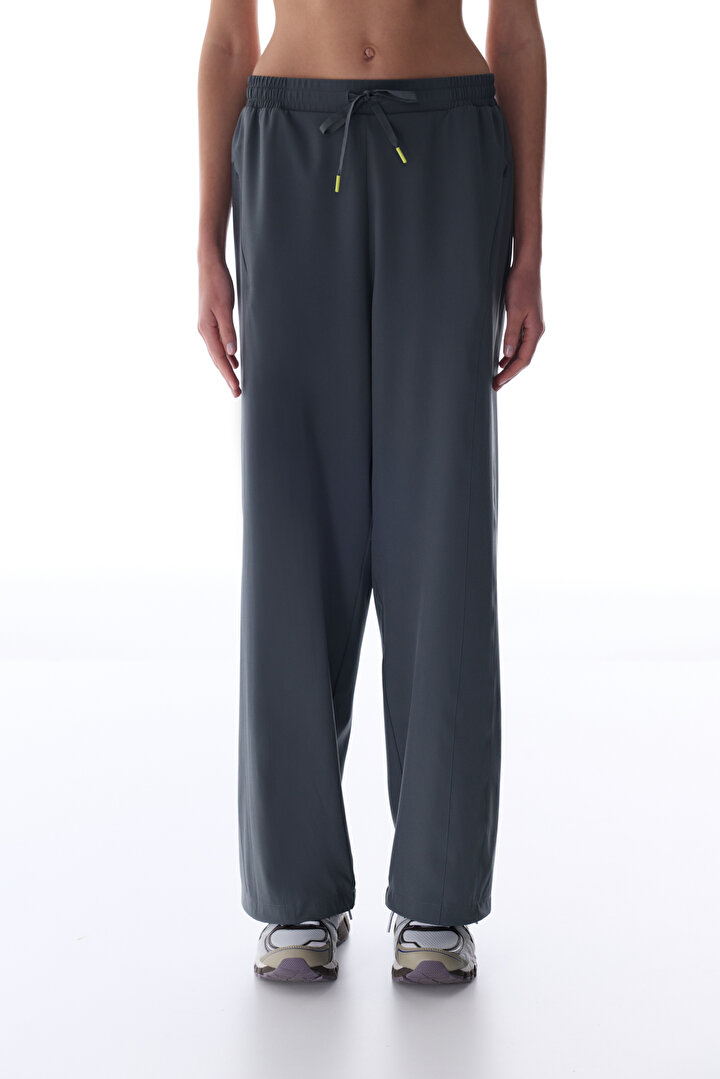 Gray Bonded Parachute Pants - 2
