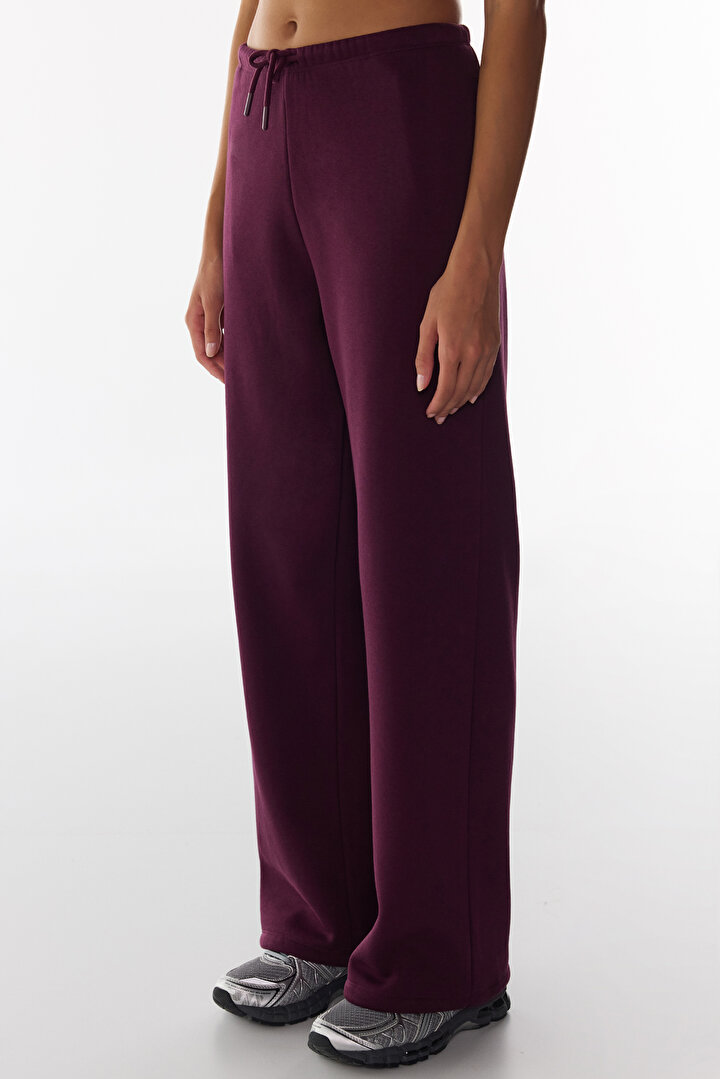 Bordo Adjustable Şardonlu Eşofman Altı - 1