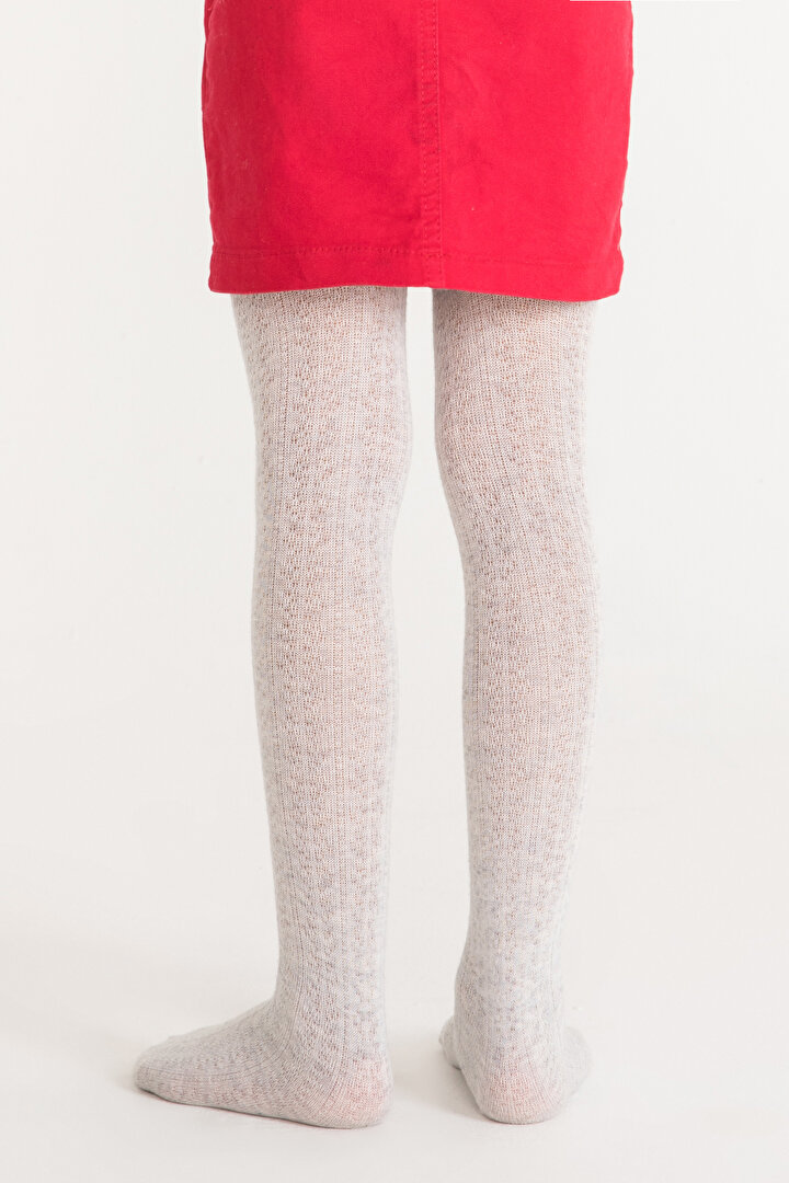 Greymelange Pretty Grid Tights - 2