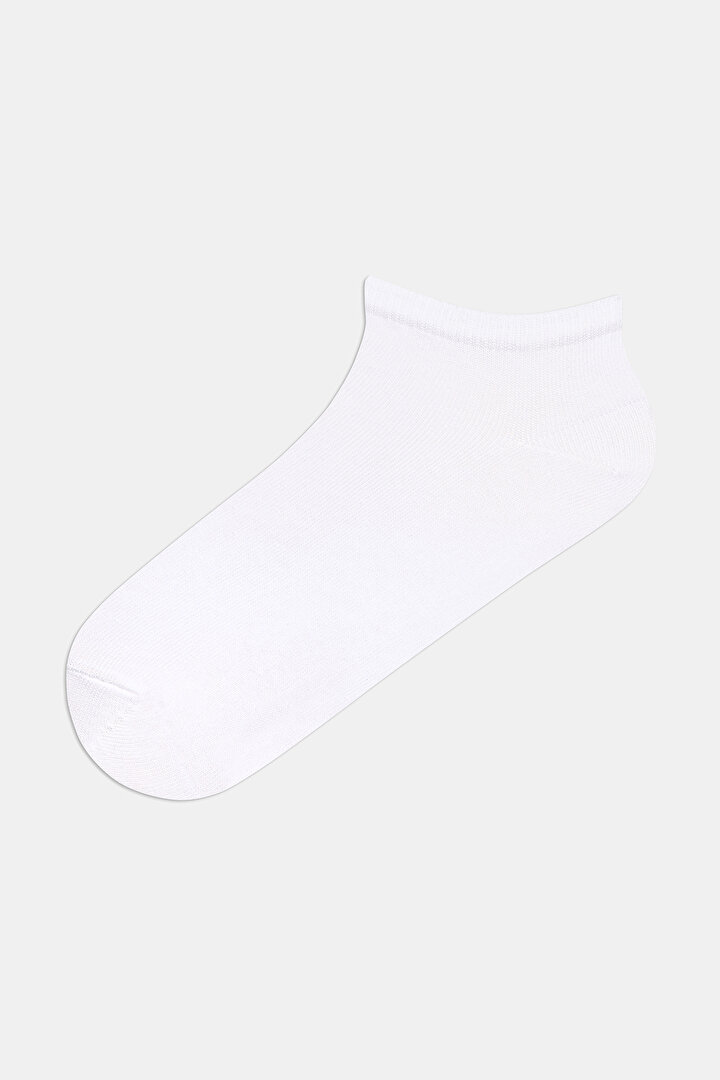 Basic 4 lü Beyaz Patik Çorap - 2