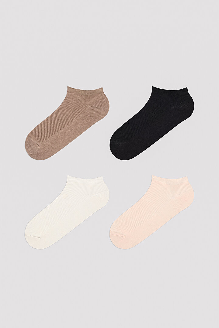 Soil Color Açık Kahverengi 4lü Patik Çorap - 1