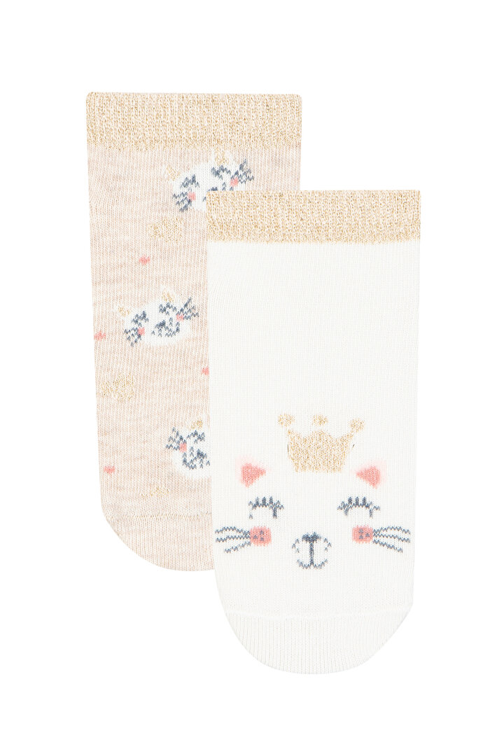 Kız ÇocukPrincess Cat 2Li Patik Çorap - 1