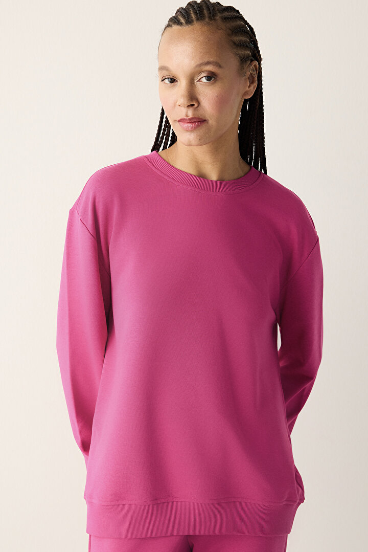 Oversize Active Purple Sweatshirt - 2