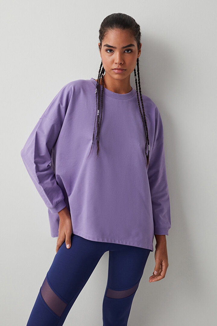Lila Oversize Sweatshirt - 1