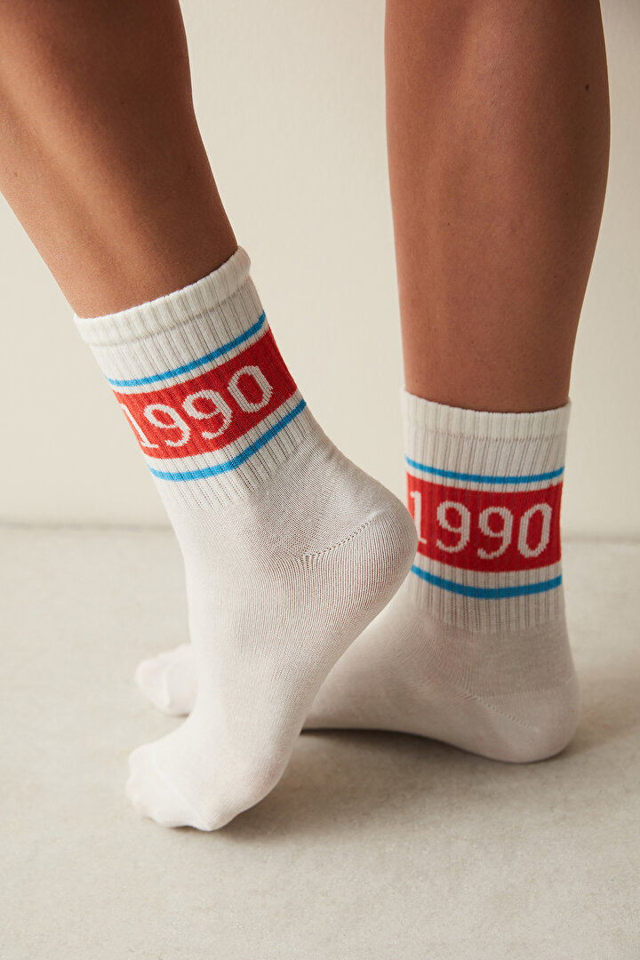 Retro 1990 2in1 Socket Socks - 2
