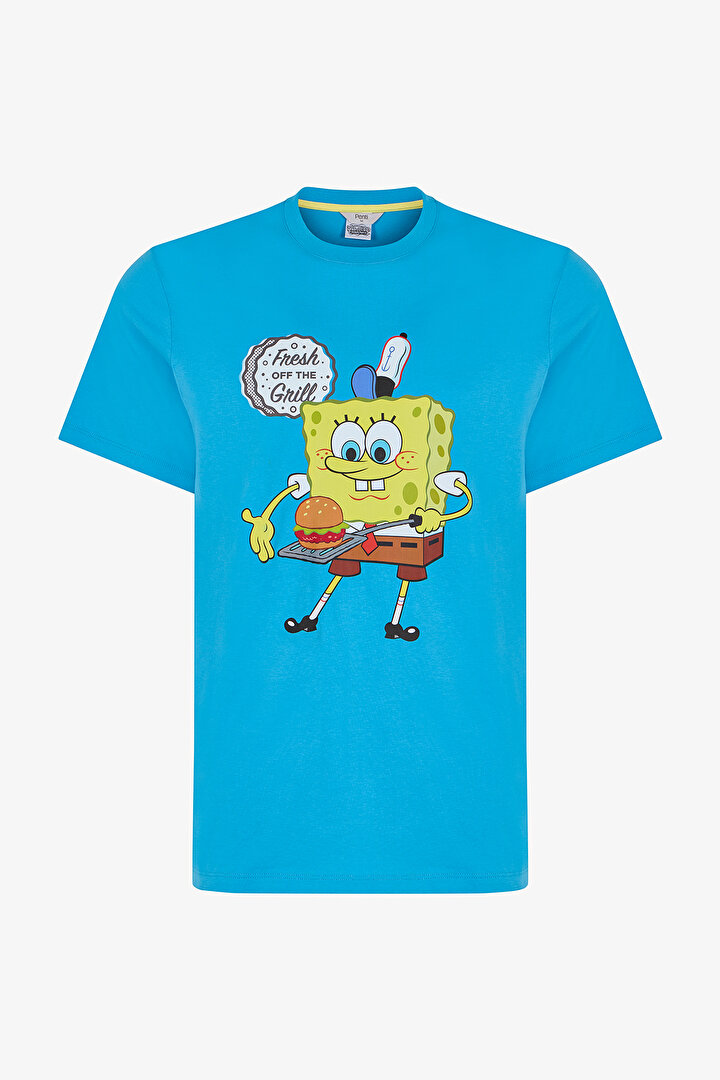 Erkek Renkli Lic-Sponge Bob Şortlu Pijama Takımı - 2