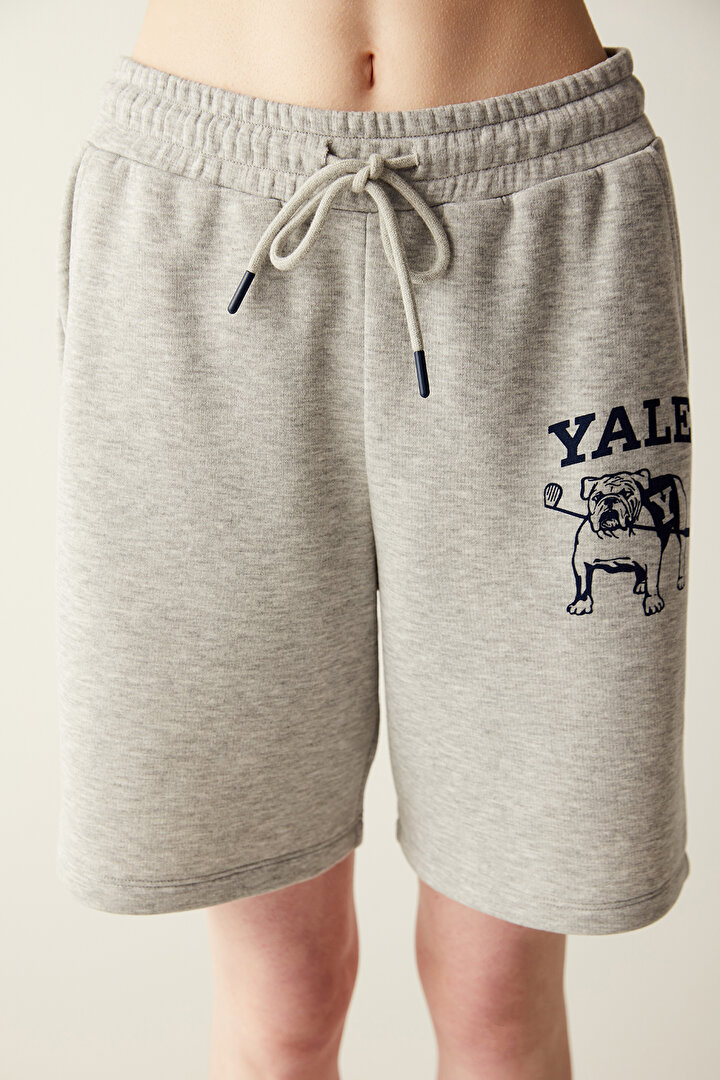 Yale Printed Grey Shorts - Unique Collection - 1