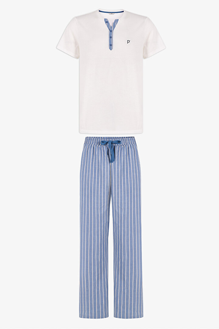 Erkek Renkli Soft Shore Pijama Takımı - 2