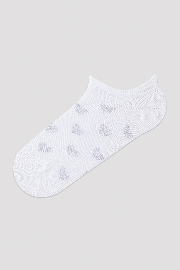 Shinny Heart 3lü Gri Sneaker Çorap - 2